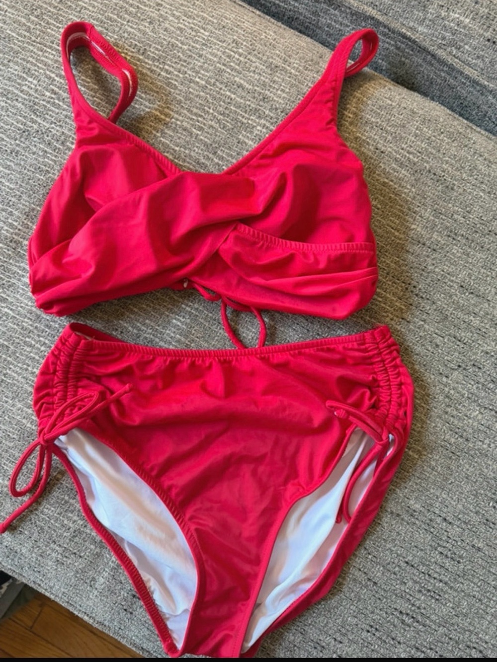 VENUS Hot Pink Two-Piece Bikini Set with Adjustable Side Ties